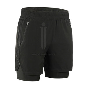 Precio al por mayor Pantalones cortos de gimnasio Ropa de fitness Pantalones cortos de gimnasio Spandex Poliéster Pantalones cortos de gimnasio para la venta en línea - Product Image 2