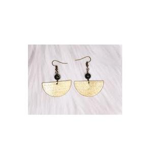 Boucle d'oreille en laiton pour femme en forme de demi-lune Style populaire Boucle d'oreille en laiton faite à la main pour femmes Bijoux Boucle d'oreille en or Vente chaude - Product Image 3