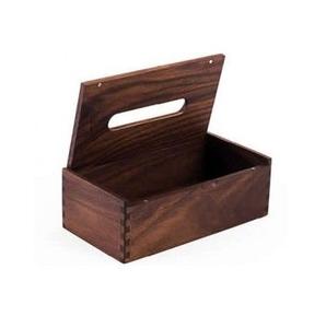 Boîte à mouchoirs en bois minimaliste faite à la main avec thème nautique pour les amoureux de la plage et décor côtier fabriquée en Inde - Product Image 5