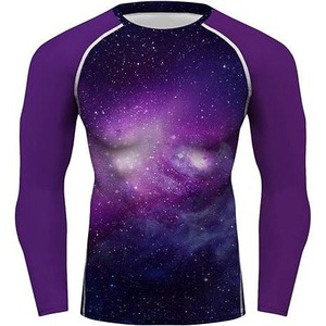 T-shirt de compression à manches courtes et col rond pour homme, vêtements de sport, de fitness et de yoga, série 'Rush Guard' - Product Image 3