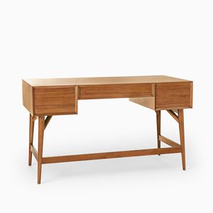 High Quality Wooden <b>Study</b> <b>Desk</b> for Home Office Computer <b>Desk</b> Natural Color Modern Style Wholesale Price - Product Image 2