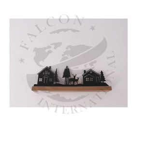 Metal rústico y madera ciervo árbol Mesa acento perfecto para decoración de vacaciones centro de mesa de invierno ESTILO DE CABINA decoración del hogar - Product Image 3