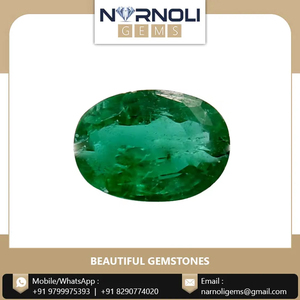 Esmeralda Zambiana Verde Natural de 1.29 Quilates, Corte Ovalado 8x5.6mm, Gema Suelta para la Elaboración de Joyería Fina Artesanal, Superventas - Product Image 2