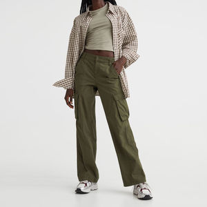 Pantalones de chándal tácticos con logotipo personalizado de alta calidad, pantalones Cargo deportivos de cintura alta para hombre, transpirables, estilo recto sólido - Product Image 2