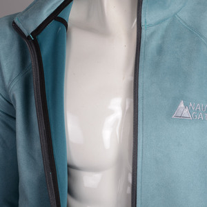 OC/BR veste décontractée réversible à coque souple pour l'hiver Fitness coupe-vent imperméable col montant fermeture à glissière Nylon Polyester - Product Image 5