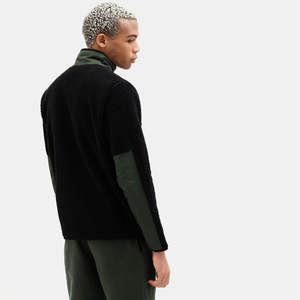 OEM Custom Color Block Stand Collar Full Zipper <b>Sherpa</b> Fleece Hoodie Lightweight Fabric Side Pockets Winter Warm <b>Sherpa</b> <b>Jacket</b> - Product Image 6