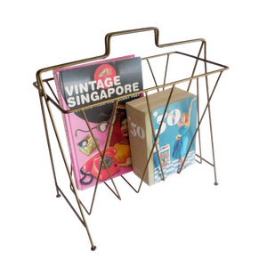 Porta Revistas de Metal Ecológico para Oficina, Decoración de Sala de Estar, Estantería para Libros, Porta Revistas Dorado, Estantes Colgantes - Product Image 2