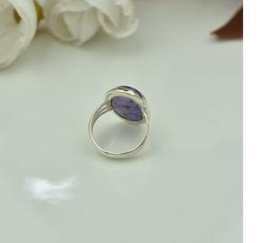 Charoite Gemstone <b>Ring</b> for Women Handmade Vintage Style Jewelry in 925 Sterling Silver Elegant Solid Silver <b>Statement</b> <b>Ring</b> - Product Image 4