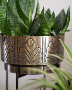 Pot de fleur gaufré en aluminium de qualité supérieure pour la maison hôtel jardin restaurant utilisation en prix de gros de l'inde - Product Image 6