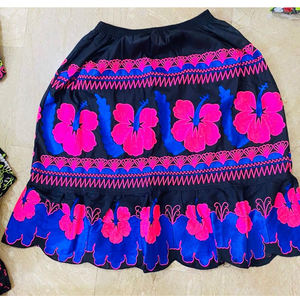 Wholesale Custom Made New Trendy Floral Embroidery Short <b>Skirt</b> for Women Breathable <b>Elastic</b> <b>Waist</b> Pleated Mini Streetwear Floral - Product Image 6