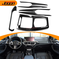 Console centrale, garniture de panneau de porte intérieure pour BMW X3 G01 X4 M40i XDrive 30i 2022 2023, accessoires intérieurs en fibre de carbone véritable