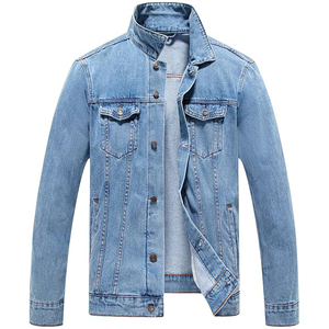 Chaqueta vaquera de invierno de alta calidad para hombre, pantalones Cargo elegantes, ropa informal de Hip Hop, chaqueta vaquera cálida personalizada al por mayor OEM - Product Image 1