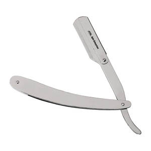 Barbers Silver Pliant Rasoir Léger 65g Coupe Gorge Rasoir Droit avec Manche En Métal Salon Coupe De Cheveux Rasage - Product Image 1