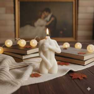 Bougie en forme de torse féminin en gros, prix bas, design créatif, sculpture humaine courbe pour la décoration de la maison et les cadeaux, prix de fabrication - Product Image 3