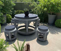 Grande table à manger pliable moderne en granit écologique pour salle à manger, haute rigidité, résistance à l'usure, personnalisable