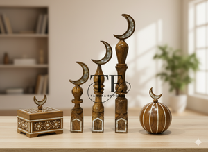 ของตกแต่งโต๊ะรูปพระจันทร์เสี้ยวทำมือศิลปะอิสลามของตกแต่งบ้าน - Product Image 5