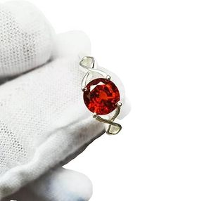 Bague femme grenat naturel pierre précieuse janvier pierre de naissance fiançailles noël mariage bijoux faits à la main 925 bague en argent Sterling - Product Image 1