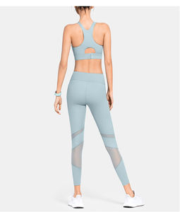 ชุดออกกำลังกายแบบแอคทีฟสำหรับผู้หญิงกางเกงเลกกิ้งออกกำลังกายและบราระบายอากาศได้ดีแห้งเร็ว2024ออกแบบโลโก้ได้ตามต้องการ - Product Image 3