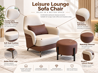 Suite salon en cuir moderne canapé ensemble de chaises de loisirs meubles de salon à bas prix canapé monoplace luxe et pouf