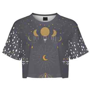 Top Corto de Verano Premium para Mujer, Transpirable, Personalizado, de Manga Corta, Teñido, Elástico, Sostenible - Product Image 1