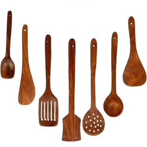 Meilleure collection d'ustensiles de cuisine en bois non traité, résistants au lave-vaisselle, en noyer et hêtre, pour la cuisson - Product Image 1