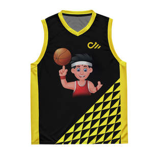 เครื่องแบบบาสเก็ตบอลสำหรับเยาวชนชุดเสื้อบาสเก็ตบอลขนาดพลัสไซส์ออกแบบได้ตามต้องการ - Product Image 3