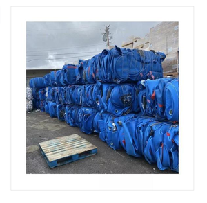 Residuos de plástico de tambor azul HDPE de primera calidad en venta |   Restos de bidones azules en fardos para la venta - Product Image 3