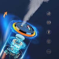 Diffuseur d'arômes Purificateur d'air Projection ciel étoilé Allumage/extinction automatique Batterie intégrée 7 couleurs LED/USB-C Désodorisants pour voiture Formaldéhyde