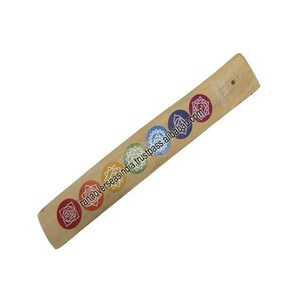 Top vendeur créatif fait à la main en bois porte-encens brûleur attrape-cendres avec motif sept Chakra pour la maison - Product Image 4