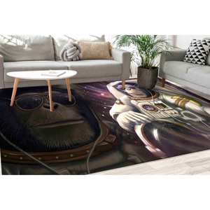 Alfombra de Mono Astronauta: Alfombra Antideslizante, Alfombra Estampada, Alfombra de Chenilla - Product Image 5