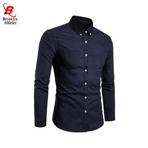 Camisas informales de Oficina de Trabajo de negocios con logotipo personalizado, camisa profesional de manga larga ajustada para oficina - Product Image 5