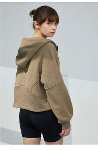 New Oversize Gym Hoodie with Acid Wash and 3D Embroidery Private Label Sport Jacket From SCU Featuring Front Logo - Product Image 4