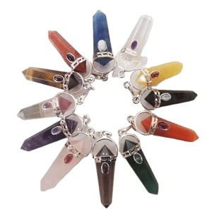 Style Punk Assortiment De Pierres Précieuses Chakra Guérison Pendentif Colliers En Argent Tibétain Constellation Motif Agate Perle Bouddhisme Inspiré - Product Image 1