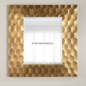 Nouveau modèle arrivée plaqué or Unique fantaisie Designer plaqué or métal encadré Rectangle forme mur miroir décor à la maison fournitures - Product Image 4