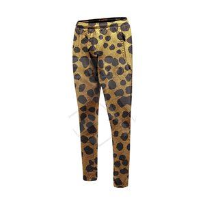 Pantalon décontracté de haute qualité 100 % coton à taille élastique, avec logo personnalisé, impression numérique, coupe empilée, grandes tailles, léger - Product Image 3