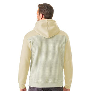 Sweat à capuche homme décontracté en coton à manches longues avec cordon de serrage polaire gaufré pull à capuche avec poche kango - Product Image 3
