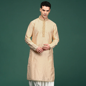 Conjuntos de Kurta de Verano Vintage para Hombre, Color Blanco, con Bordados, Finos, para Bodas Indias, Disponibles a Precio de Mayoreo, Ramas - Product Image 1