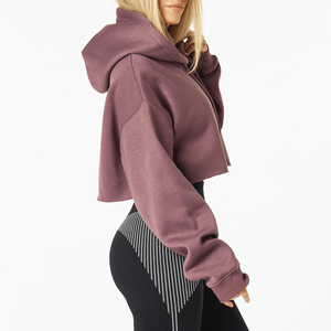 Sweat à capuche surdimensionné pour femmes à cordon de serrage personnalisé 100% coton avec conception personnalisée Service OEM - Product Image 3