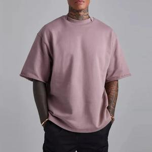 Venta al por mayor OEM de alta calidad 240 220 Gsm caída del hombro peso pesado camisetas de gran tamaño personalizadas camisetas de algodón de peso pesado - Product Image 5