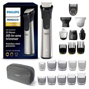 Kit de Aseo Masculino de 23 Piezas, Recortadora Multifunción para Barba, Cuerpo y Rostro, Acero Inoxidable, Precisión, Batería USB, Sin Necesidad de Aceite para Cuchillas - Product Image 1