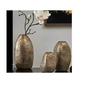 Vases à fleurs en métal de luxe faits à la main, finition martelée moderne, vente en gros, décoration de mariage écologique - Product Image 6