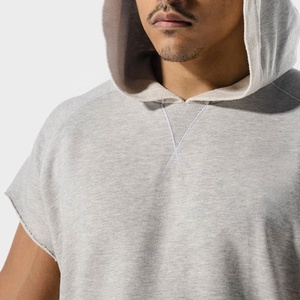 Impression personnalisée du logo Sweat à capuche sans manches avec capuche réglable avec impression de qualité supérieure standard Gym Fitness Vêtements de sport - Product Image 4