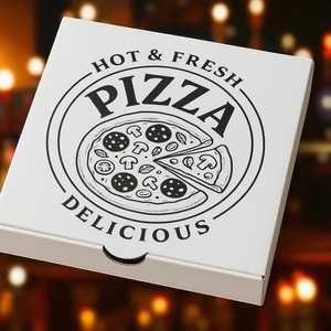 Cajas de pizza ecológicas al por mayor caja de cartón de pizza Kraft marrón con impresión personalizada - Product Image 2