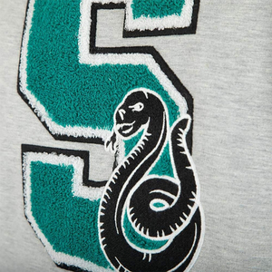 Venta caliente personalizado Vintage 3D Chenille bordado de gran tamaño de talla grande Sudadera con capucha cuello sudaderas para hombre-Servicio OEM - Product Image 6