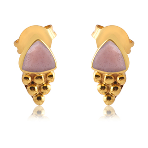 925 Sterling <b>Silver</b> Gold Plated Earring, Natural Labradorite Gemstone Earring Collection - Product Image 3