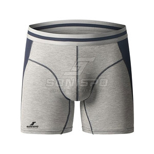 Wholesale 2025 Men's High Street Style <b>Compression</b> <b>Shorts</b> Elastic Waist Quick Dry Breathable Customizable Size Solid Pattern - Product Image 1