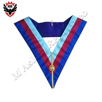 Zanaat Ustası Tasarımı Yaka Tasarımı |   Worshipful Master Craft Yaka İğnesi - Kişiye Özel İşlemeli Dikilebilir Dantel Emniyet Pimi Bağlantısı Nikel İçermez