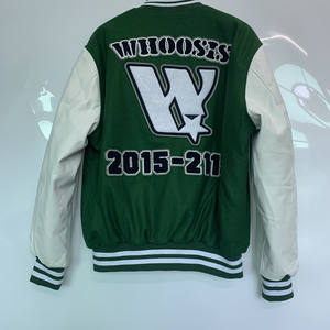 Veste universitaire d'hiver en cuir véritable pour hommes, élégante, fabricant de veste en cuir PU d'hiver avec patch en chenille brodé sur mesure - Product Image 4