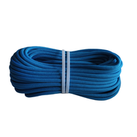 Corde d'escalade statique bleue pour l'alpinisme, équipement de protection individuelle pour la protection contre les chutes, fabriquée en nylon durable