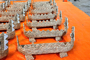 Étagère murale marron bohème pour la décoration de la chambre des enfants Étagères décoratives pour la maison des enfants pour accrocher le motif d'anniversaire - Product Image 4